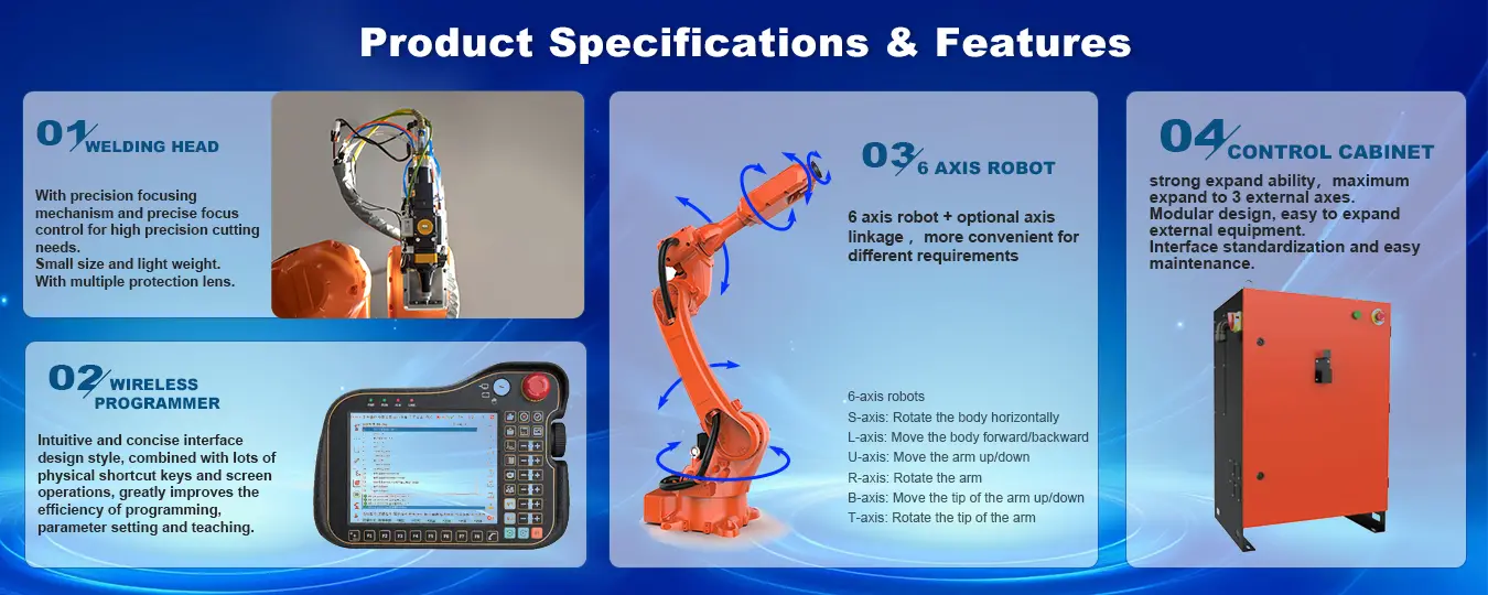 High-Speed Industrial Robot laser cutting machine for Wide Range Applications